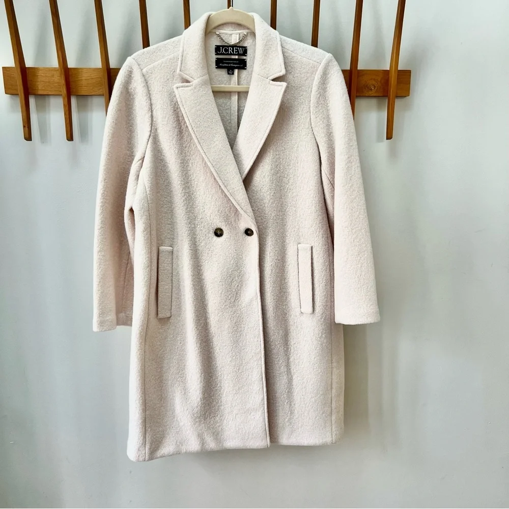 J.Crew New Daphne Double-Breasted Cream White Coat 22W - Picture 1 of 8